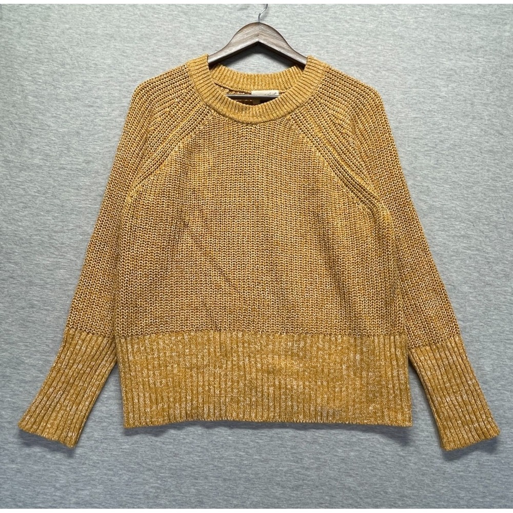 Universal Thread Goods Co Sweater Womens Large Mustard Yellow Chunky Knit Ribbed